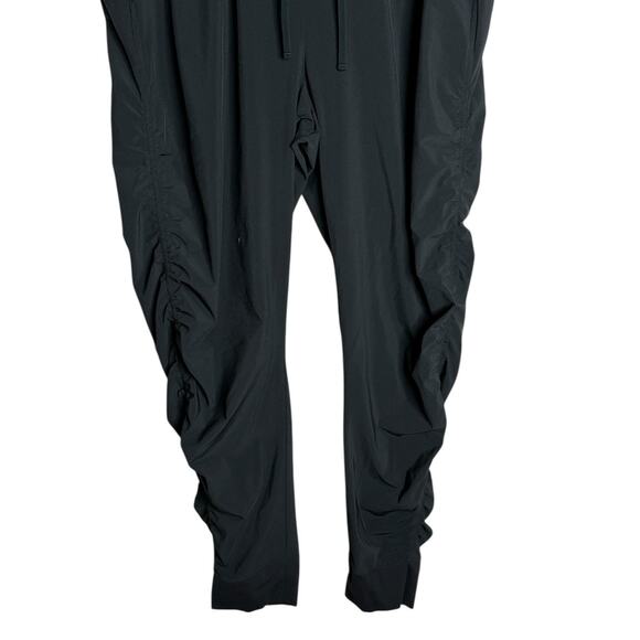 Athleta Attitude Jogger Black Shirred Mid Rise Athleisure Pants Travel Size 16 T - Picture 11 of 12